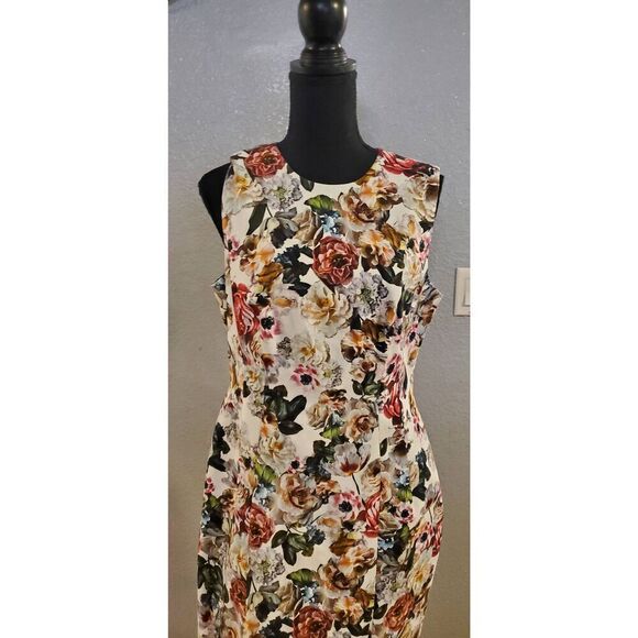 Adam Lippes Sheath Floral Print Sleeveless Cotton Twill Mini Dress NWT – Women’s - Picture 3 of 15